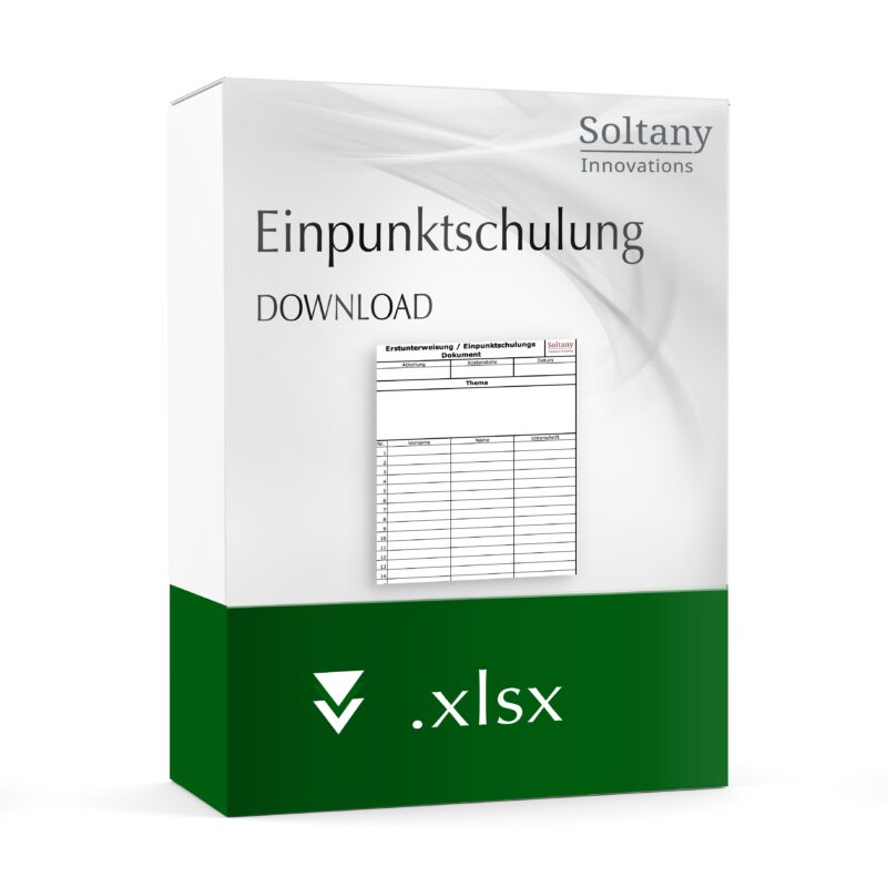 Vorlage Einpunktschulung Organisation